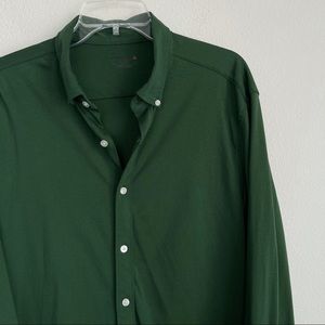 UNTUCKit Men’s Long Sleeve Button-Down Shirt - Forest Green